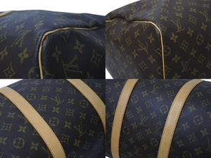 LOUIS VUITTON ルイヴィトン キーポル55 ボストンバッグ M41424 モノグラム PVCコーティングキャンバス ヌメ革 ブラウン 美品 中古 4c073017