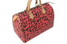 Load image into Gallery viewer, 極美品 LOUIS VUITTON ルイヴィトン モノグラム グラフィティ スピーディ30 ハンドバッグ M93704 ピンク PVC ヌメ革 中古 4c073019