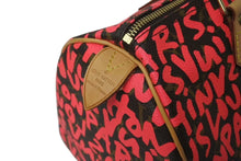 Load image into Gallery viewer, 極美品 LOUIS VUITTON ルイヴィトン モノグラム グラフィティ スピーディ30 ハンドバッグ M93704 ピンク PVC ヌメ革 中古 4c073019