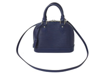 Load image into Gallery viewer, 極美品 LOUIS VUITTON ルイヴィトン アルマBB 2WAYバッグ ハンドバッグ ショルダーバッグ M40862 IC エピレザー ネイビー 中古 4c073025