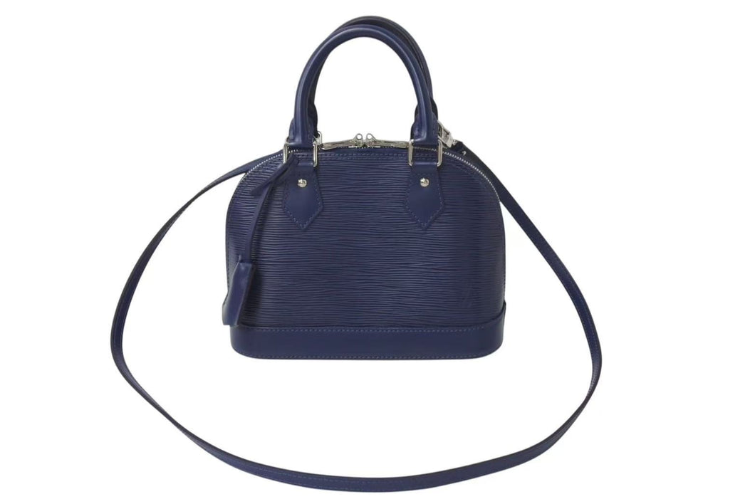 極美品 LOUIS VUITTON ルイヴィトン アルマBB 2WAYバッグ ハンドバッグ ショルダーバッグ M40862 IC エピレザー ネイビー 中古 4c073025
