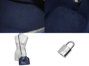 極美品 LOUIS VUITTON ルイヴィトン アルマBB 2WAYバッグ ハンドバッグ ショルダーバッグ M40862 IC エピレザー ネイビー 中古 4c073025