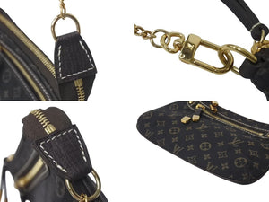 極美品 LOUIS VUITTON ルイヴィトン ミニアクセソワール M95668 ミニポシェット アクセサリーポーチ ブラウン ゴールド金具 中古 4c073030