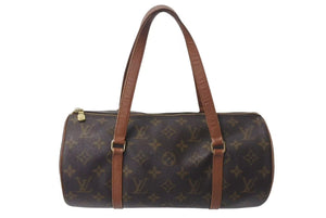 LOUIS VUITTON ルイヴィトン ハンドバック パピヨン30 GM 筒型 モノグラム M51365 ゴールド金具 ブラウン 美品 中古 4c073032