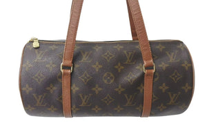 LOUIS VUITTON ルイヴィトン ハンドバック パピヨン30 GM 筒型 モノグラム M51365 ゴールド金具 ブラウン 美品 中古 4c073032
