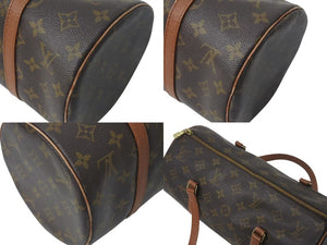 LOUIS VUITTON ルイヴィトン ハンドバック パピヨン30 GM 筒型 モノグラム M51365 ゴールド金具 ブラウン 美品 中古 4c073032