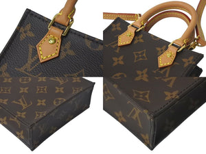 極美品 LOUIS VUITTON ルイヴィトン プティットサックプラ 2WAY ハンドバッグ M69442 モノグラム ブラウン 中古 4c073033