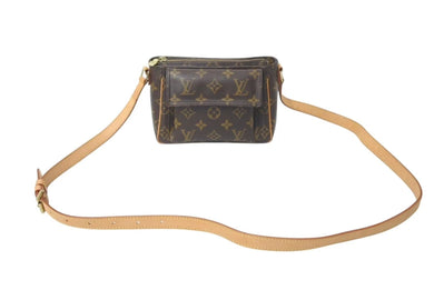 LOUIS VUITTON ルイヴィトン ショルダーバッグ M51165 ヴィバシテPM ブラウン モノグラム ゴールド金具 美品 中古 4c073034