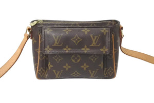 LOUIS VUITTON ルイヴィトン ショルダーバッグ M51165 ヴィバシテPM ブラウン モノグラム ゴールド金具 美品 中古 4c073034