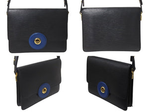 LOUIS VUITTON ルイヴィトン フリーラン エピ ワンショルダーバッグ M52415 ブラック ブルー エピレザー ゴールド金具 ロゴ 美品 中古 4c073037