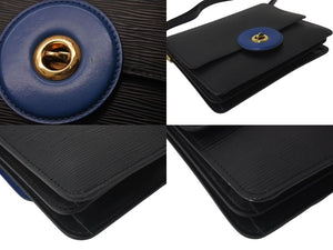 LOUIS VUITTON ルイヴィトン フリーラン エピ ワンショルダーバッグ M52415 ブラック ブルー エピレザー ゴールド金具 ロゴ 美品 中古 4c073037