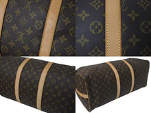 Load image into Gallery viewer, 極美品 LOUIS VUITTON ルイヴィトン キーポルバンドリエール55 ボストンバッグ M41414 モノグラム PVCコーティングキャンバス ヌメ革 ブラウン 中古 4c073040