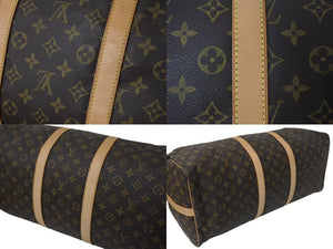 極美品 LOUIS VUITTON ルイヴィトン キーポルバンドリエール55 ボストンバッグ M41414 モノグラム PVCコーティングキャンバス ヌメ革 ブラウン 中古 4c073040