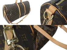 Load image into Gallery viewer, LOUIS VUITTON ルイヴィトン キーポルバンドリエール60 ボストンバッグ M41412 モノグラム PVC ヌメ革 ブラウン 美品 中古 4c073041
