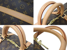 Load image into Gallery viewer, LOUIS VUITTON ルイヴィトン キーポルバンドリエール60 ボストンバッグ M41412 モノグラム PVC ヌメ革 ブラウン 美品 中古 4c073041