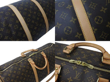 Load image into Gallery viewer, LOUIS VUITTON ルイヴィトン キーポルバンドリエール60 ボストンバッグ M41412 モノグラム PVC ヌメ革 ブラウン 美品 中古 4c073041
