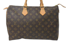 画像をギャラリービューアに読み込む, LOUIS VUITTON ルイヴィトン モノグラム スピーディ35 ハンドバッグ M41524 ブラウン 旧型 ロゴ 美品 中古 4c073043