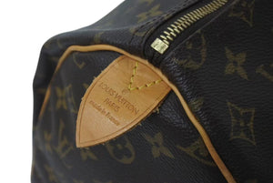 LOUIS VUITTON ルイヴィトン モノグラム スピーディ35 ハンドバッグ M41524 ブラウン 旧型 ロゴ 美品 中古 4c073043