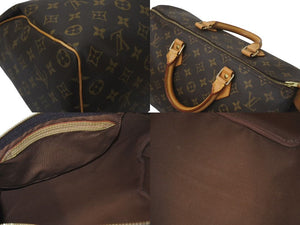 LOUIS VUITTON ルイヴィトン モノグラム スピーディ35 ハンドバッグ M41524 ブラウン 旧型 ロゴ 美品 中古 4c073043