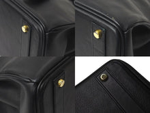 Load image into Gallery viewer, HENRY HIGH CLASS ヘンリーハイクラス バーキン型 ハンドバッグ レザー ブラック ゴールド金具 美品 中古 4c073044