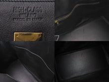 Load image into Gallery viewer, HENRY HIGH CLASS ヘンリーハイクラス バーキン型 ハンドバッグ レザー ブラック ゴールド金具 美品 中古 4c073044