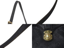 画像をギャラリービューアに読み込む, LOUIS VUITTON ルイヴィトン マヒナ XS ワンショルダーバッグ M95660 モノグラム パンチングロゴ ブラック カーフレザー 美品 中古 4c073046