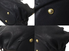 画像をギャラリービューアに読み込む, LOUIS VUITTON ルイヴィトン マヒナ XS ワンショルダーバッグ M95660 モノグラム パンチングロゴ ブラック カーフレザー 美品 中古 4c073046