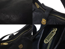 画像をギャラリービューアに読み込む, LOUIS VUITTON ルイヴィトン マヒナ XS ワンショルダーバッグ M95660 モノグラム パンチングロゴ ブラック カーフレザー 美品 中古 4c073046