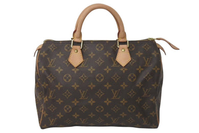 LOUIS VUITTON ルイヴィトン スピーディ30 ハンドバッグ M41526 モノグラムキャンバス ブラウン ゴールド金具 美品 中古 4c073050