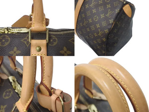 LOUIS VUITTON ルイヴィトン モノグラム キーポル45 ボストンバッグ M41428 PVCコーティングキャンバス ヌメ革 ブラウン ゴールド金具 美品 中古 4c073051