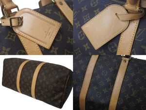 LOUIS VUITTON ルイヴィトン モノグラム キーポル45 ボストンバッグ M41428 PVCコーティングキャンバス ヌメ革 ブラウン ゴールド金具 美品 中古 4c073051