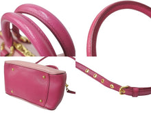 Load image into Gallery viewer, MIUMIU ミュウミュウ マドラス 2wayハンドバッグ ショルダーバッグ RL0058 ピンク バイカラー 美品 中古 4c073053