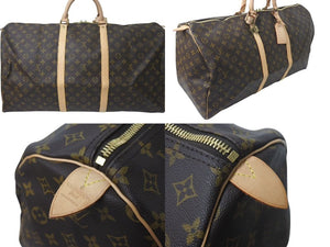 LOUIS VUITTON ルイヴィトン キーポル60 ボストンバッグ M41422 モノグラム ブラウン PVCコーティングキャンバス ヌメ革 美品 中古 4c073055