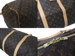 LOUIS VUITTON ルイヴィトン キーポル60 ボストンバッグ M41422 モノグラム ブラウン PVCコーティングキャンバス ヌメ革 美品 中古 4c073055
