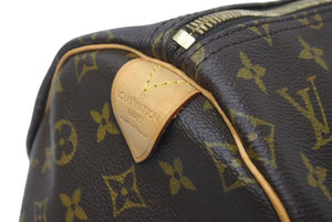 LOUIS VUITTON ルイヴィトン キーポル55 ボストンバッグ M41424 モノグラム PVCコーティングキャンバス ヌメ革 ブラウン 美品 中古 4c073057