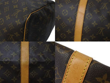 Load image into Gallery viewer, LOUIS VUITTON ルイヴィトン キーポル55 ボストンバッグ M41424 モノグラム PVCコーティングキャンバス ヌメ革 ブラウン 美品 中古 4c073059