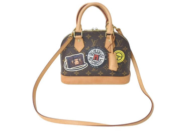 極美品 LOUISVUITTON ルイヴィトン アルマBB ワールドツアーステッカー 2WAYハンドバッグ M43230 モノグラムキャンバス 中古 4c073061