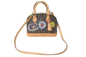 極美品 LOUISVUITTON ルイヴィトン アルマBB ワールドツアーステッカー 2WAYハンドバッグ M43230 モノグラムキャンバス 中古 4c073061