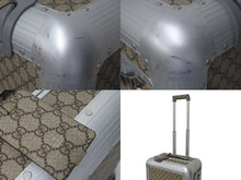 Load image into Gallery viewer, GUCCI グッチ キャビントロリー スーツケース キャリー GGスプリーム キャンバス アルミニウム ベージュ 美品 中古 4c073063