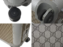 Load image into Gallery viewer, GUCCI グッチ キャビントロリー スーツケース キャリー GGスプリーム キャンバス アルミニウム ベージュ 美品 中古 4c073063