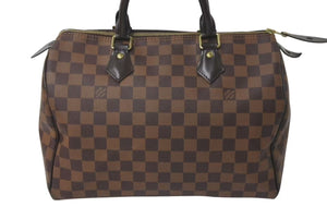 LOUIS VUITTON ルイヴィトン スピーディ30 ハンドバッグ ダミエ N41531 ゴールド金具 ブラウン 美品 中古 4c073064