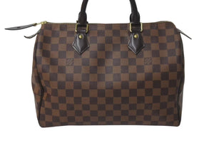 LOUIS VUITTON ルイヴィトン スピーディ30 ハンドバッグ ダミエ N41531 ゴールド金具 ブラウン 美品 中古 4c073064
