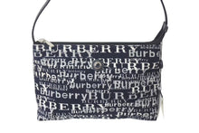 Load image into Gallery viewer, 新品未使用品 BURBERRY バーバリー ワンショルダーバッグ 総柄 T-03-1 ブラック ホワイト シルバー金具 中古 4c073069