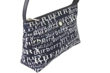 Load image into Gallery viewer, 新品未使用品 BURBERRY バーバリー ワンショルダーバッグ 総柄 T-03-1 ブラック ホワイト シルバー金具 中古 4c073069