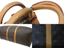 Load image into Gallery viewer, LOUIS VUITTON ルイヴィトン キーポル55 ボストンバッグ M41424 モノグラム PVCコーティングキャンバス ヌメ革 ブラウン 美品 中古 4c073071