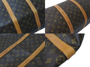 LOUIS VUITTON ルイヴィトン キーポル55 ボストンバッグ M41424 モノグラム PVCコーティングキャンバス ヌメ革 ブラウン 美品 中古 4c073071
