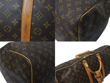 Load image into Gallery viewer, LOUIS VUITTON ルイヴィトン キーポル55 ボストンバッグ M41424 モノグラム PVCコーティングキャンバス ヌメ革 ブラウン 美品 中古 4c073071