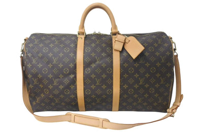 LOUIS VUITTON ルイヴィトン モノグラム キーポルバンドリエール55 M41414 ボストンバック ブラウン 美品 中古 4c073072