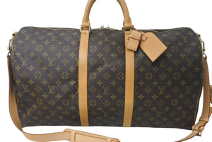 LOUIS VUITTON ルイヴィトン モノグラム キーポルバンドリエール55 M41414 ボストンバック ブラウン 美品 中古 4c073072