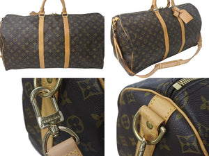 LOUIS VUITTON ルイヴィトン モノグラム キーポルバンドリエール55 M41414 ボストンバック ブラウン 美品 中古 4c073072